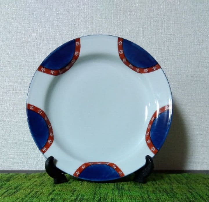 有田焼 源右衛門 染付梅地紋 皿　5枚組