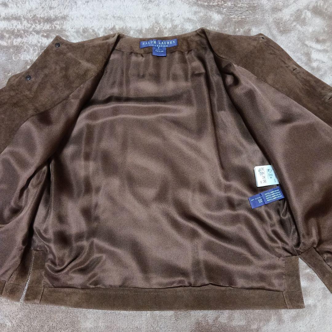 ラルフローレン　Ralph　Lauren　半袖ジャケット　羊革　スエード