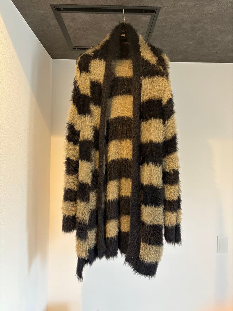 希少　ラッドミュージシャン　シャギー　ボーダーニットカーディガン