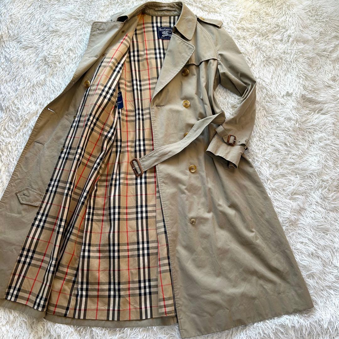バーバリー　トレンチコート　ベルト付き　メンズ　　ベージュ　英国製　M相当