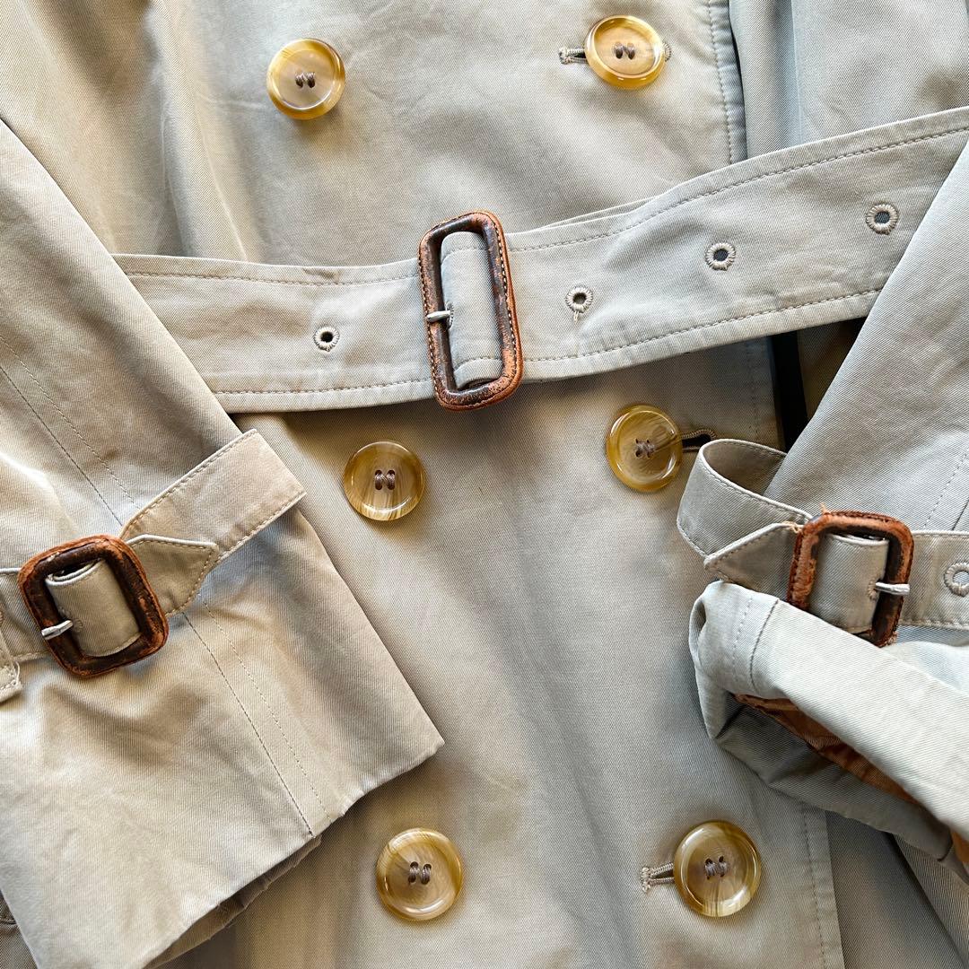 バーバリー　トレンチコート　ベルト付き　メンズ　　ベージュ　英国製　M相当