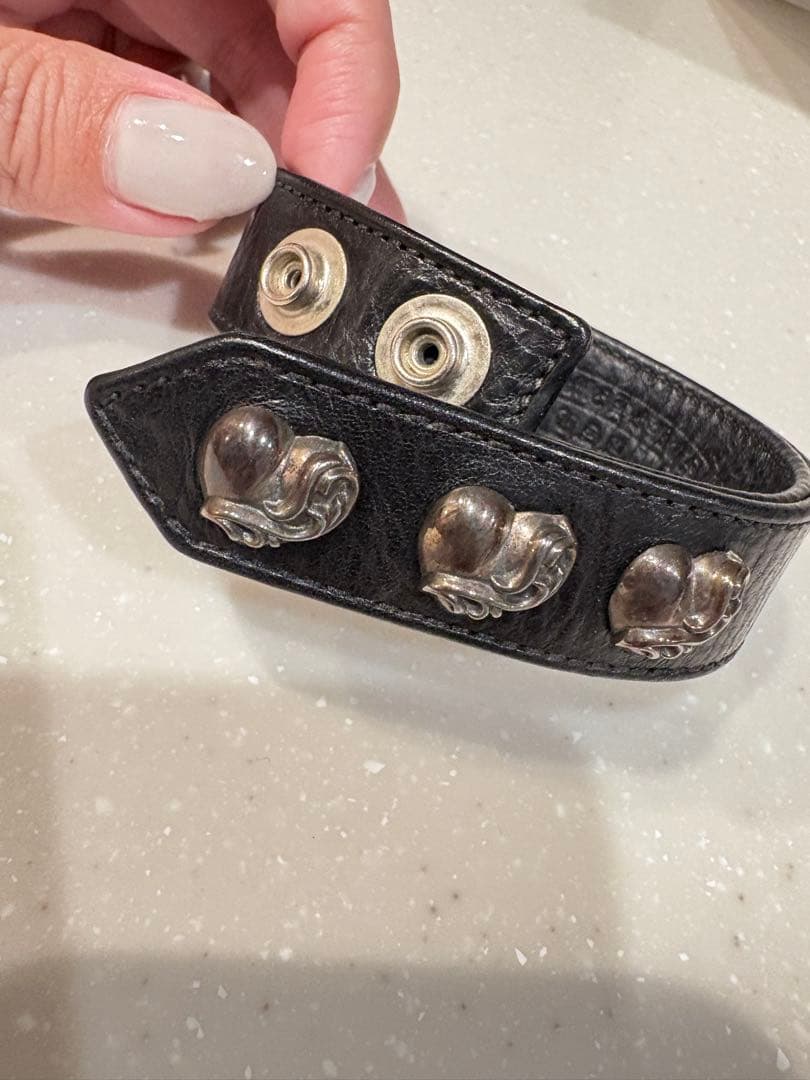 ＊美品クロムハーツ レザーバングル ハート＊