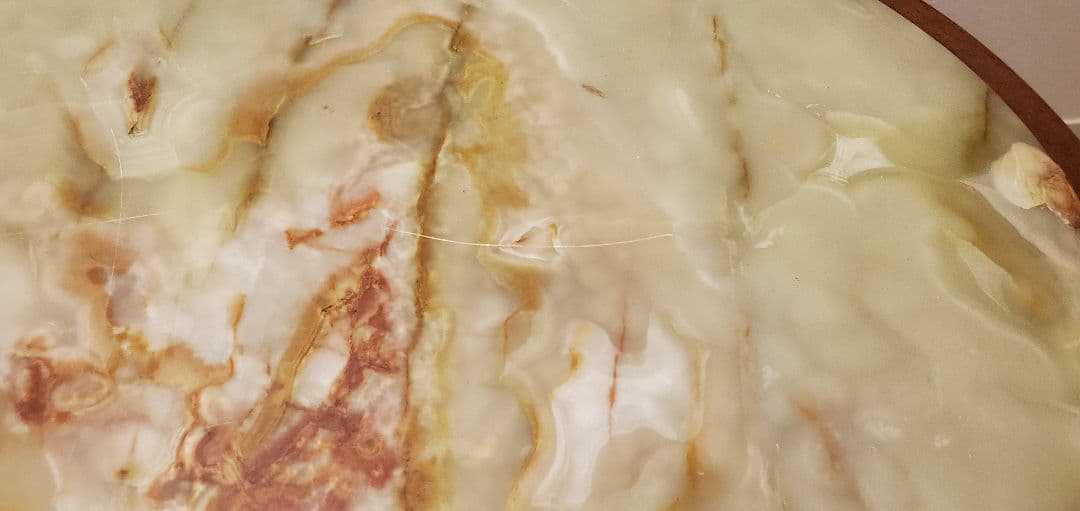 【イタリア製】天然石グリーンオニキス センターテーブル 猫脚 大理石