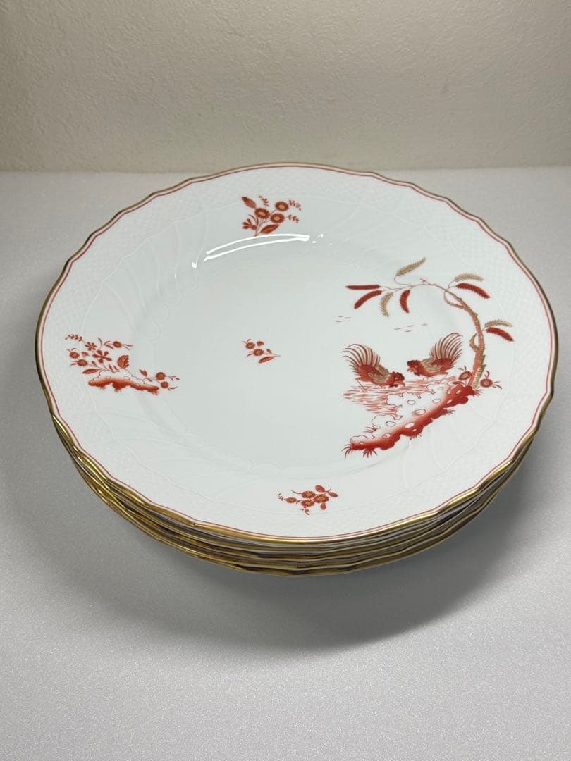 【希少】Richard Ginori レッドコック プレート 6枚セット