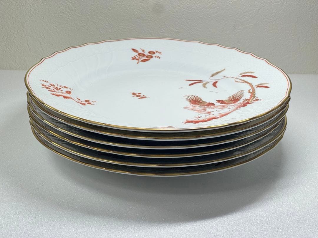 【希少】Richard Ginori レッドコック プレート 6枚セット