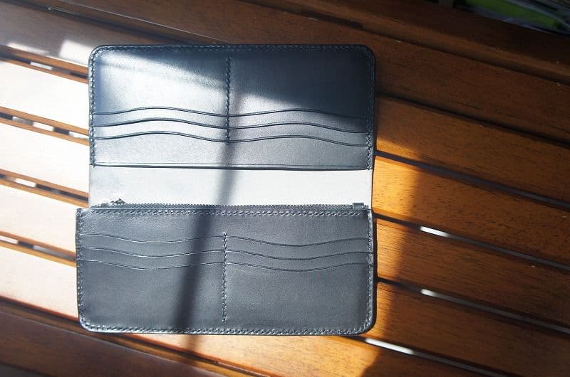 【送料無料】ルガトショルダーのロングウォレット【ライトグレー】