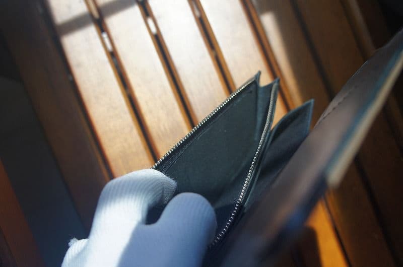 【送料無料】ルガトショルダーのロングウォレット【ライトグレー】