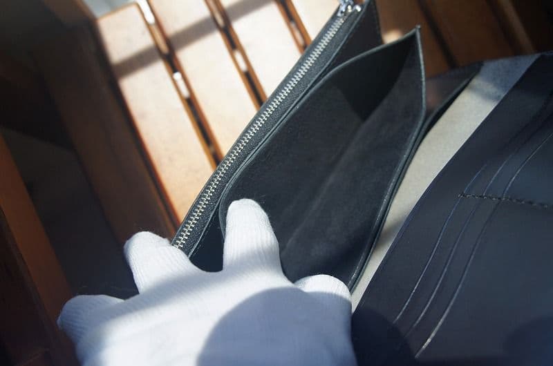 【送料無料】ルガトショルダーのロングウォレット【ライトグレー】