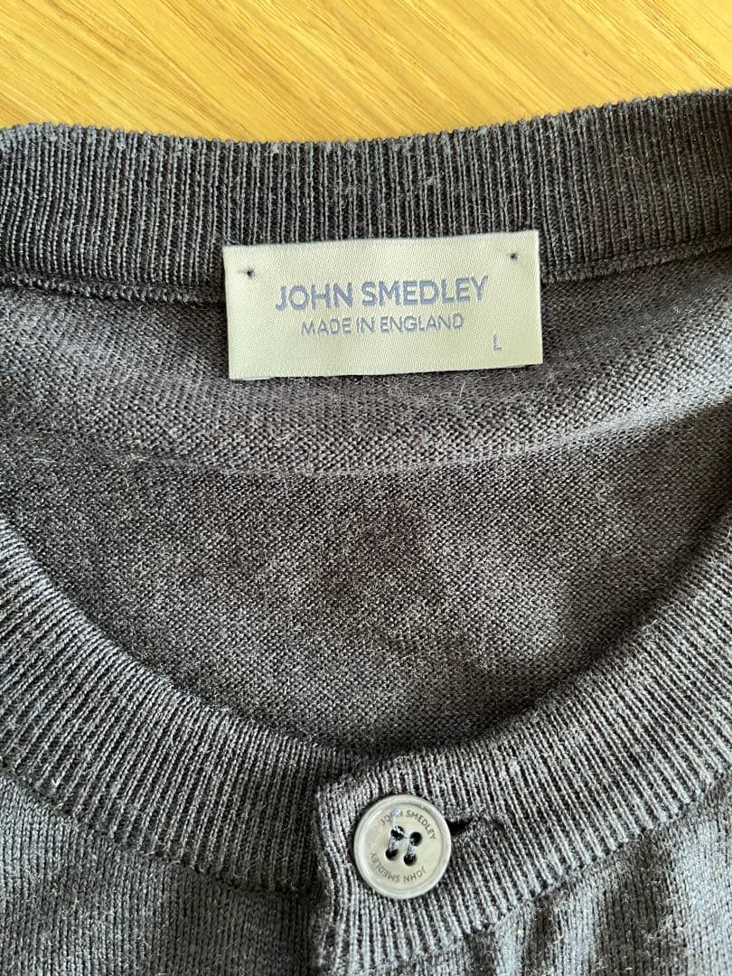 ジョンスメドレー　クルーネック長袖ニットカーディガン | A4790 | 24G