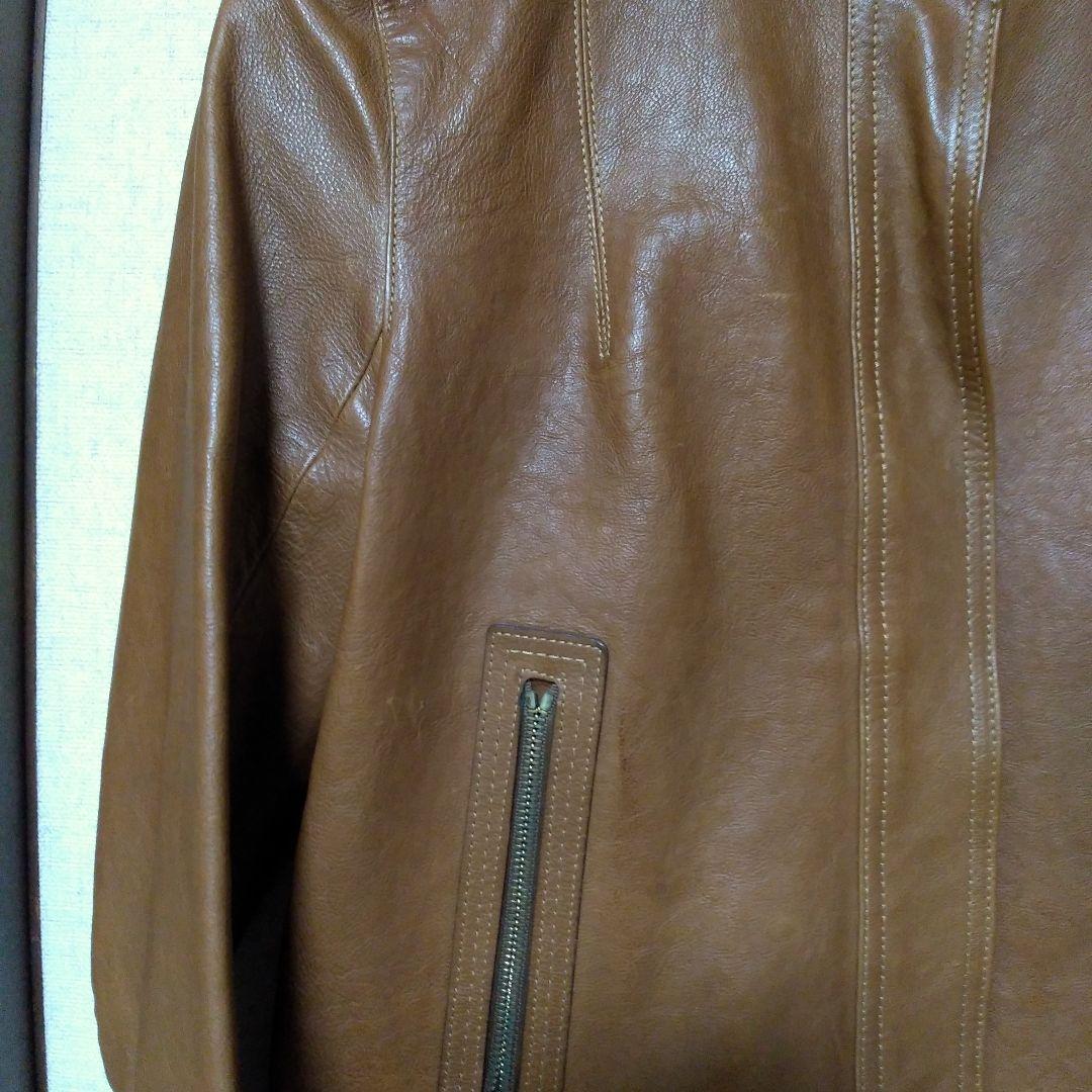 ★本日限定お値引き★COACH ブラウン シングルライダースジャケット