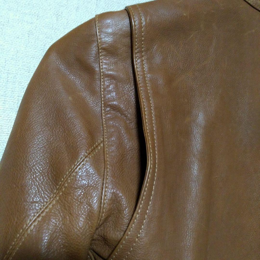 ★本日限定お値引き★COACH ブラウン シングルライダースジャケット