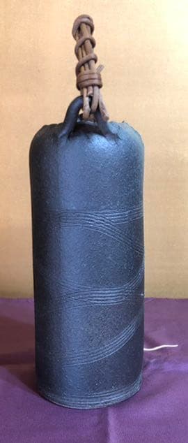 緑彩くし文つる付花生　花器　花入