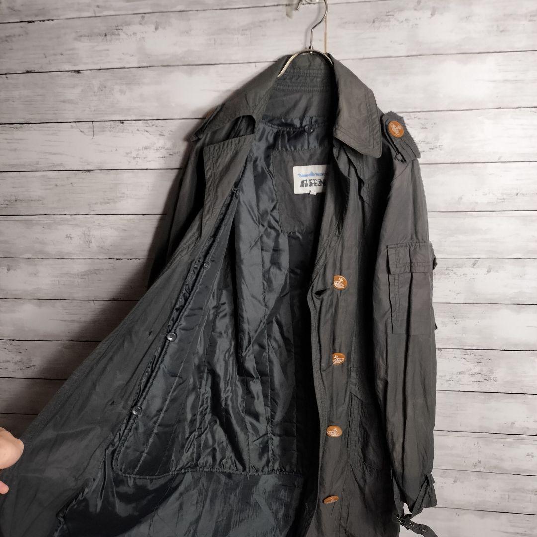 ヴィヴィアンウエストウッドマン ミリタリートレンチコート ライナー付き カーキ