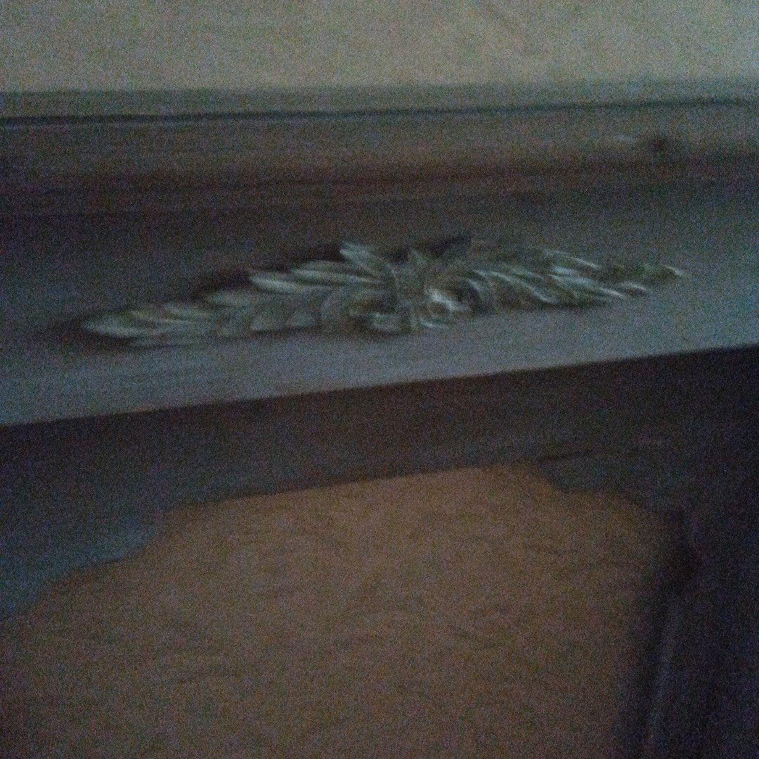 ビンテージ木製飾り棚 グレー