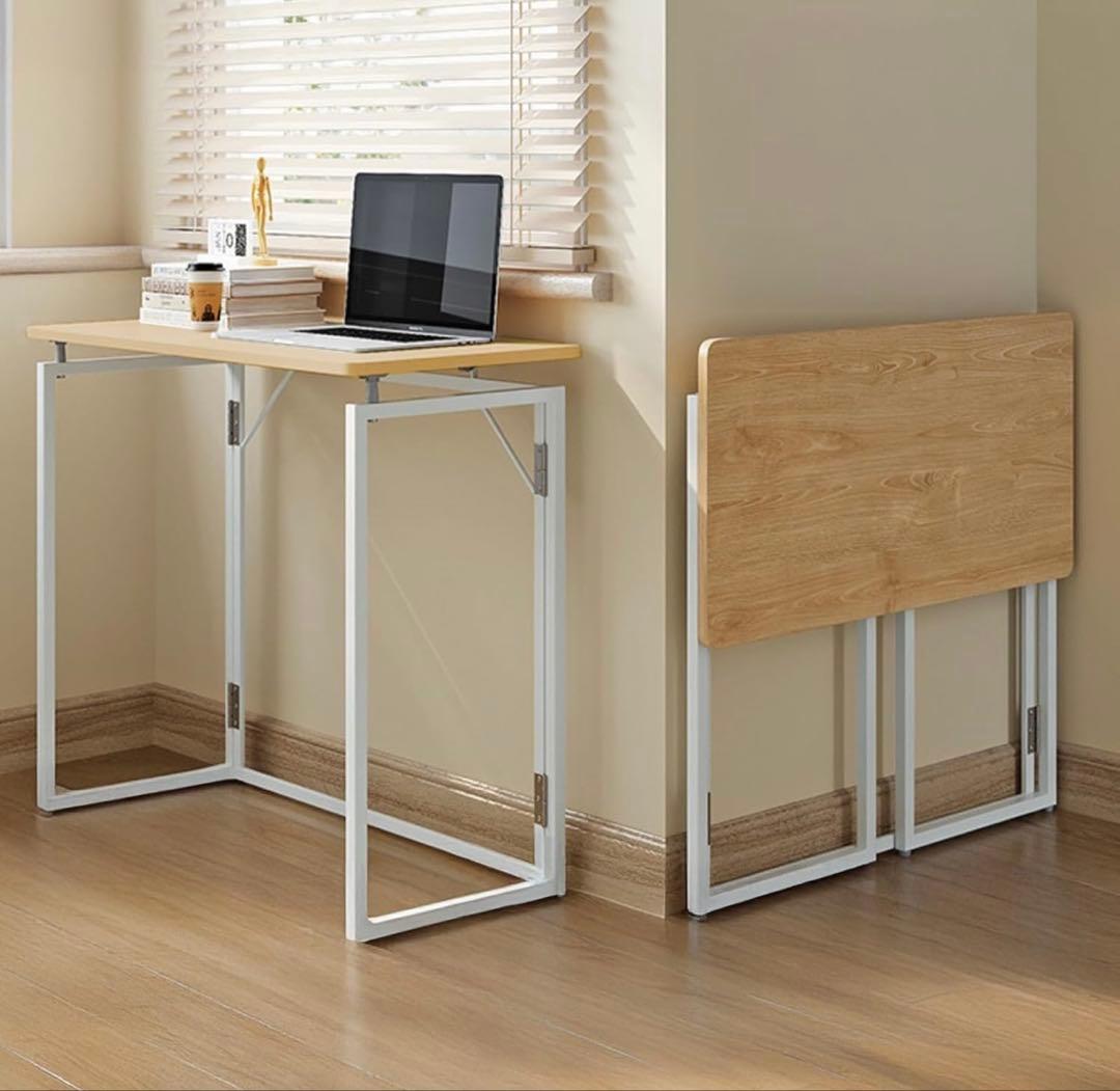 木製折りたたみデスク パソコンデスク 多機能 80x40cm