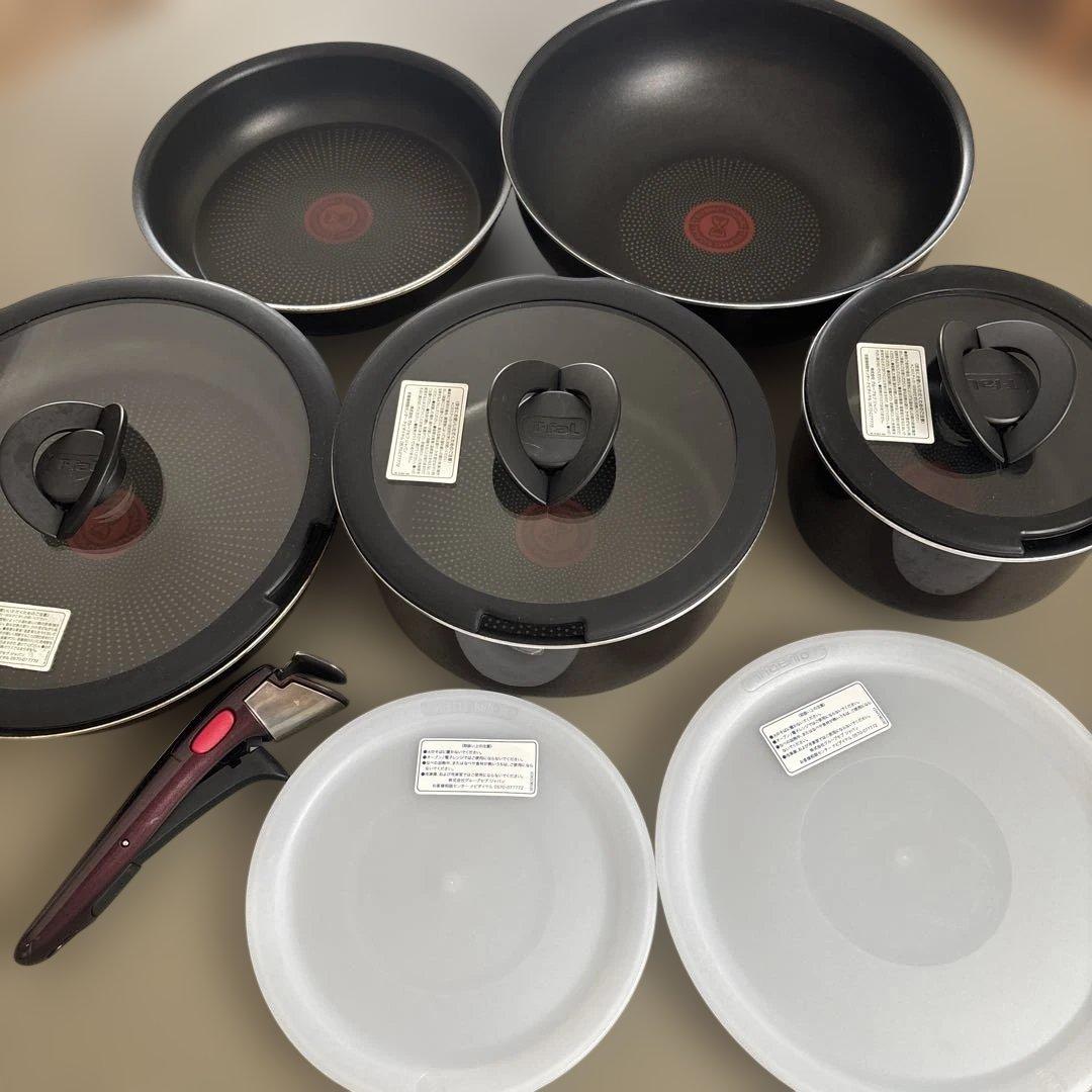 T-fal 取っ手のとれるティファール　フライパンセット　IH非対応