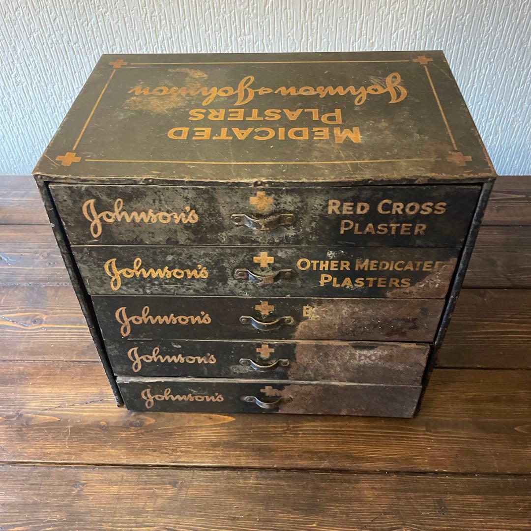 Johnson & Johnson キャビネット収納 アンティーク ビンテージ