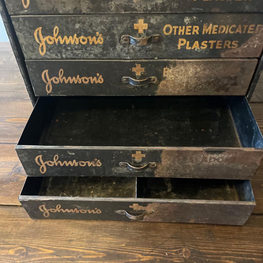 Johnson & Johnson キャビネット収納 アンティーク ビンテージ