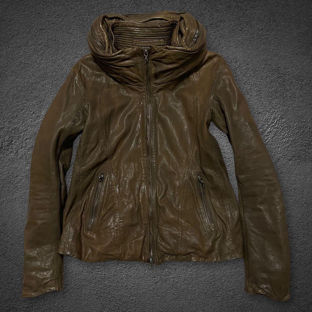 ジャケット・アウター goa Bono big hooded leather jacket