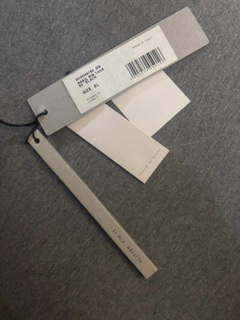 リックオウエンス　BASIC RIB TANK 09 BLACK XL