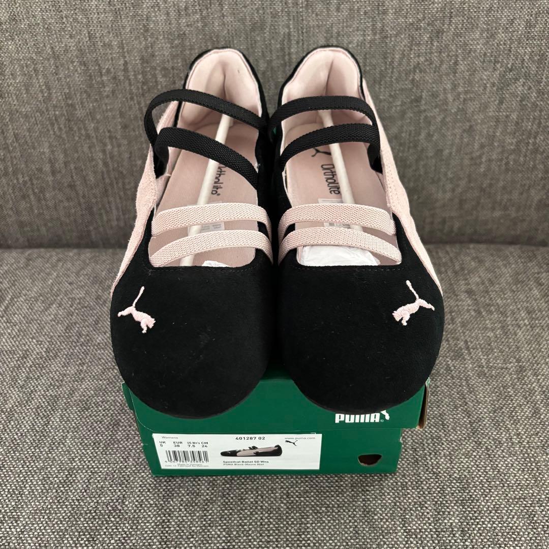 【新品】PUMA スピードキャットバレエ　ブラックピンク　24cm
