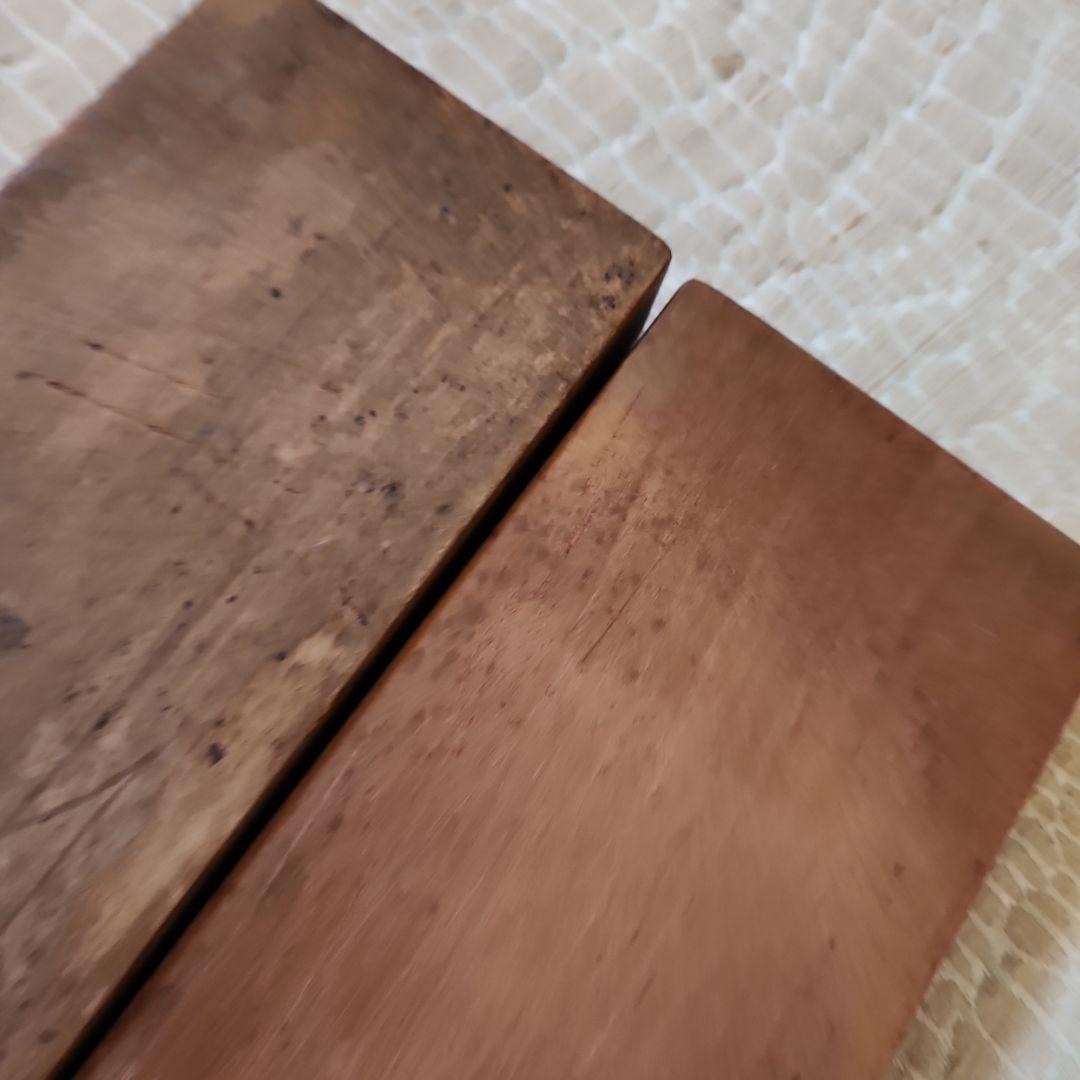 菓子木型2点セット-10　古い 木型 菓子型 和菓子 木製 古道具 古物