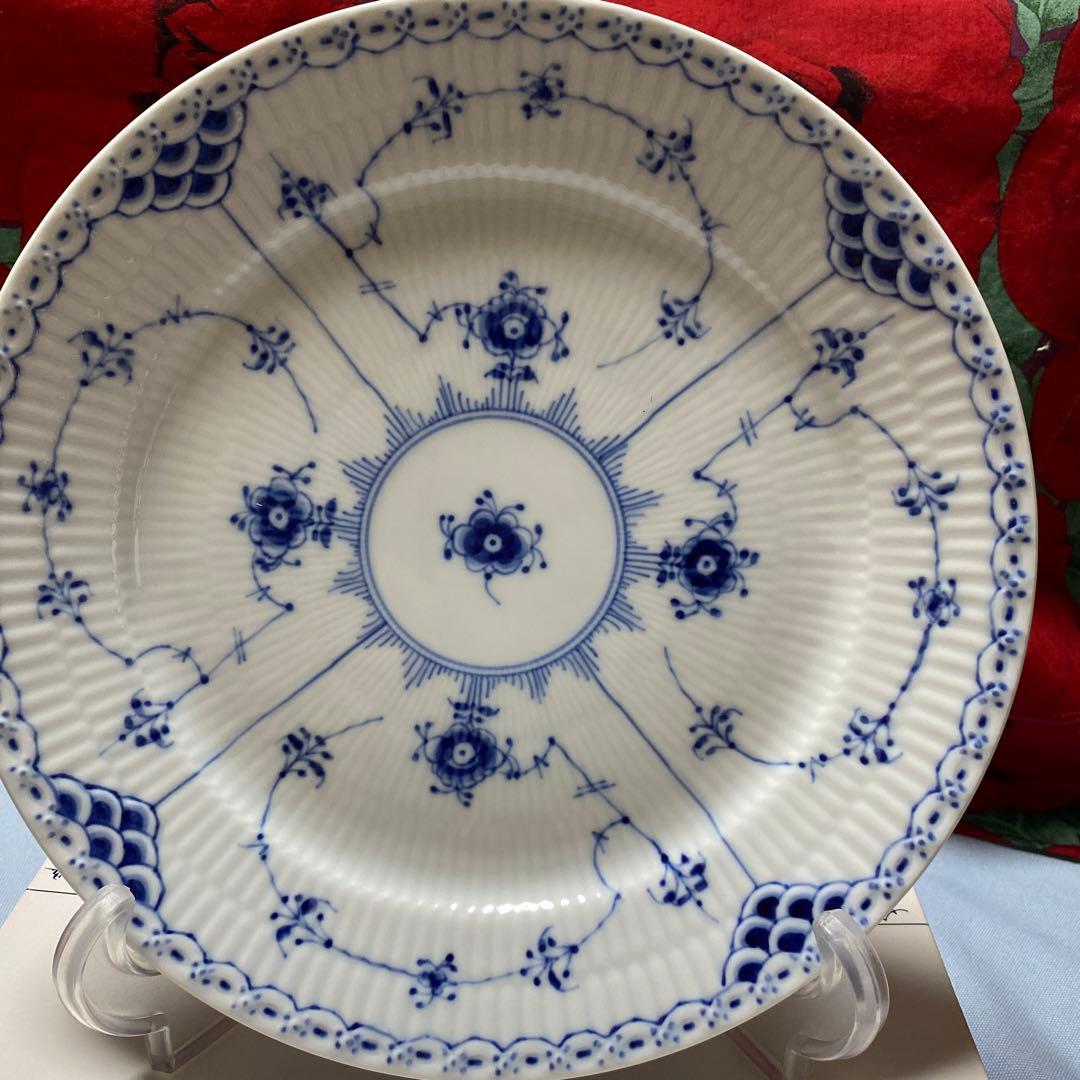 ロイヤルコペンハーゲンブルーフルーテッドハーフレース625　ディナープレート2枚