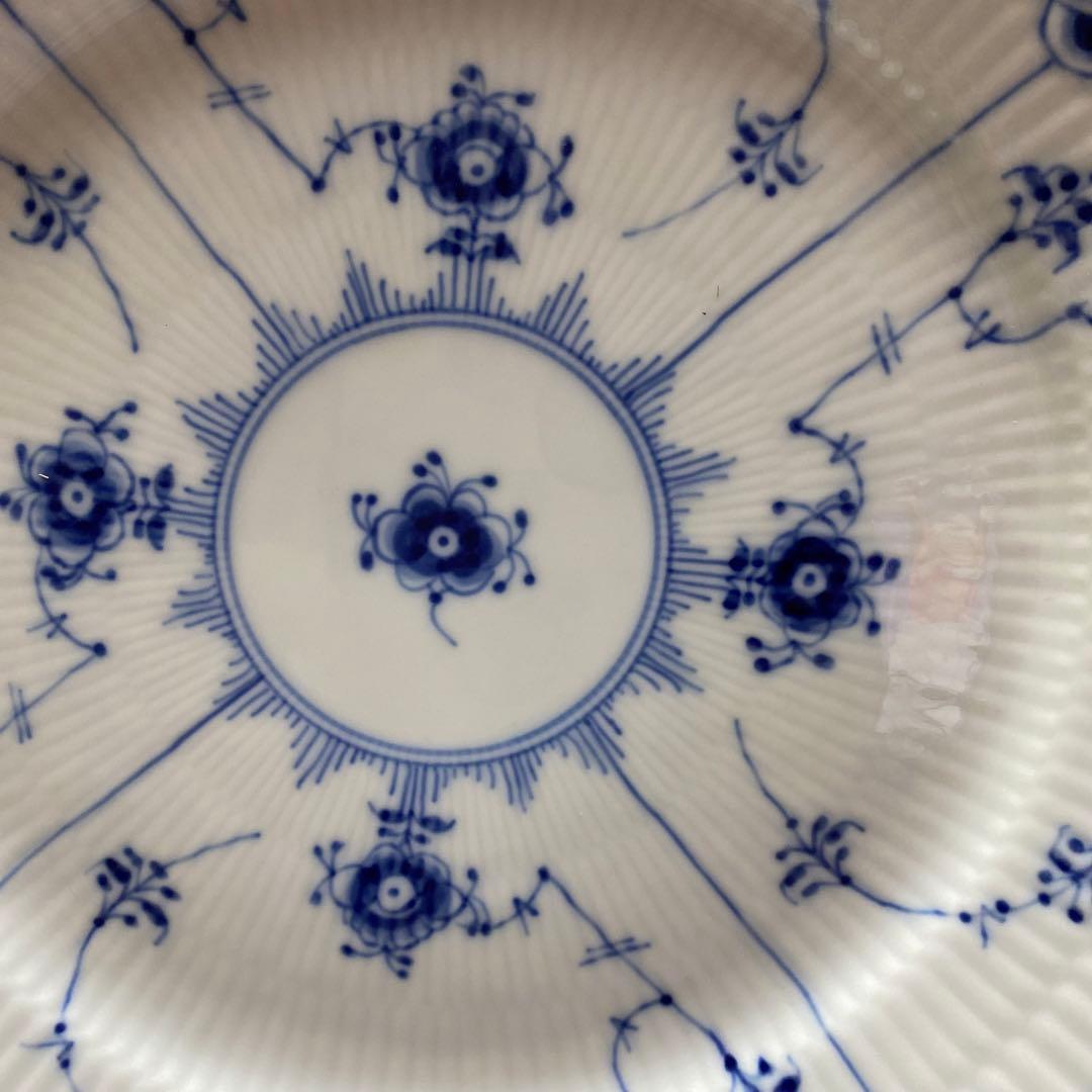 ロイヤルコペンハーゲンブルーフルーテッドハーフレース625　ディナープレート2枚