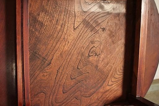 木製の丸テーブル　ちゃぶ台