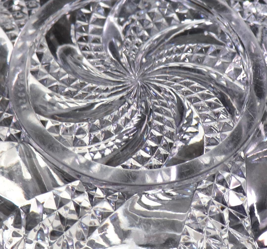 オールド・バカラ 1880年珍品 セルポンティーヌ花型プレート 皿 アンティーク