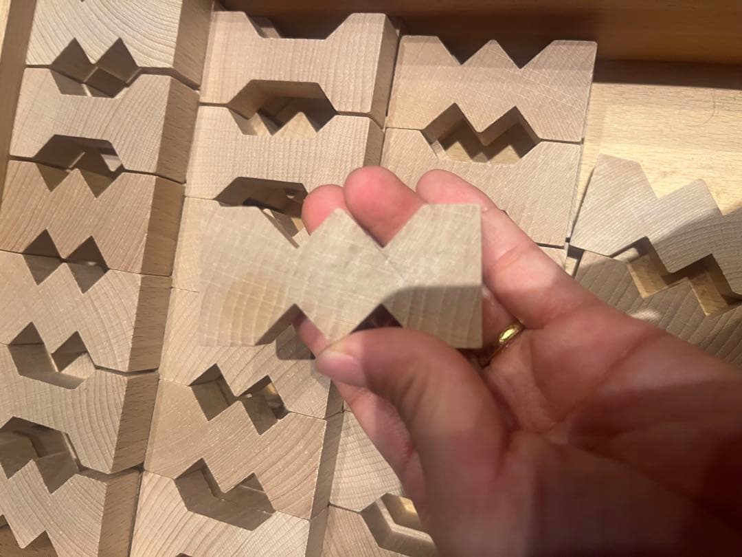 デュシマ社　ドイツ　積み木　知育玩具　フレーベル　ジグザグ