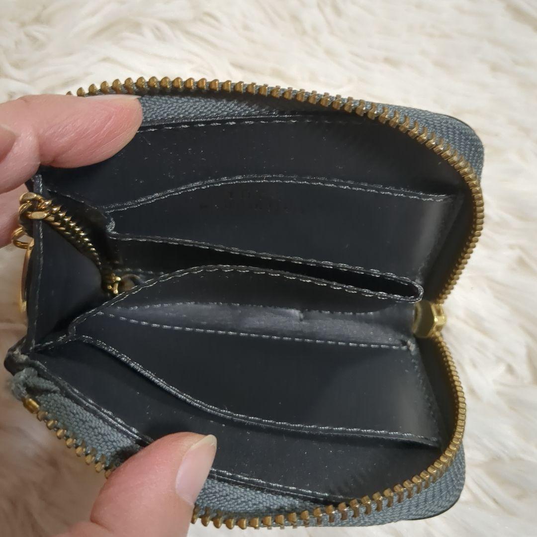 【美品】Felisiケース1074ミニ財布レザークロコダイル型押し小銭入れ