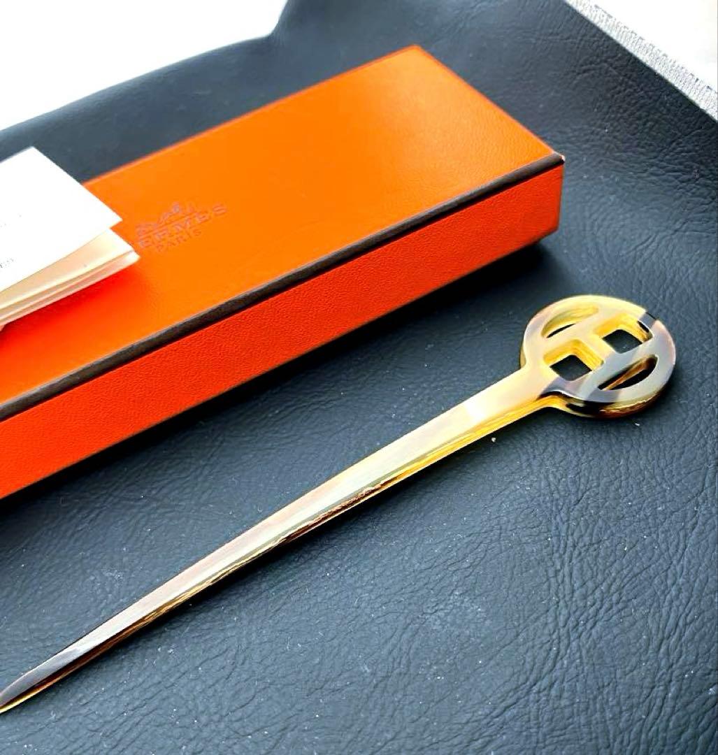 HERMES 簪　カンザシ　バッファローフォーン　未使用保管品