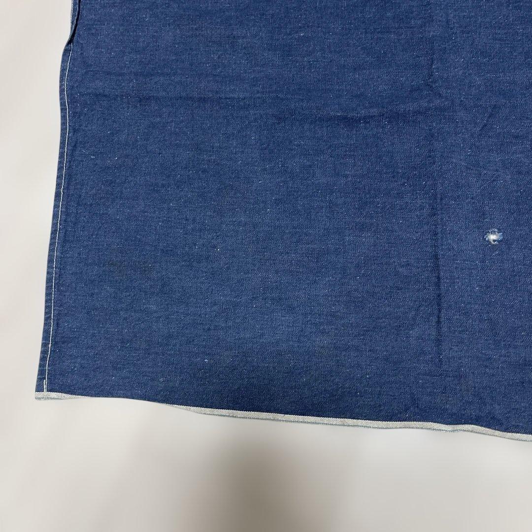 Used 60-70’sデニムエプロン/ワーク/古着 ダークブルー 4ポケット