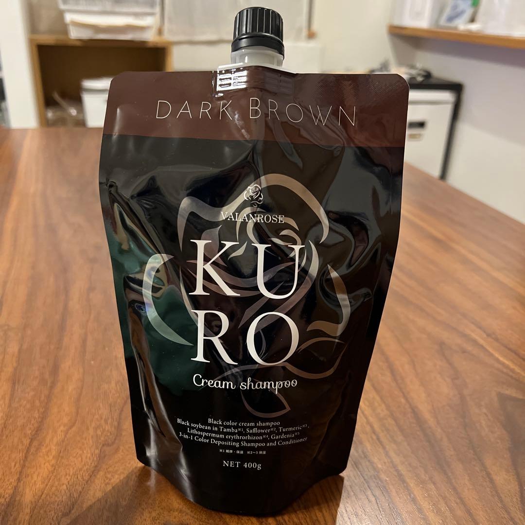 KUROクリームシャンプー 400g ダークブラウン　3パックセット