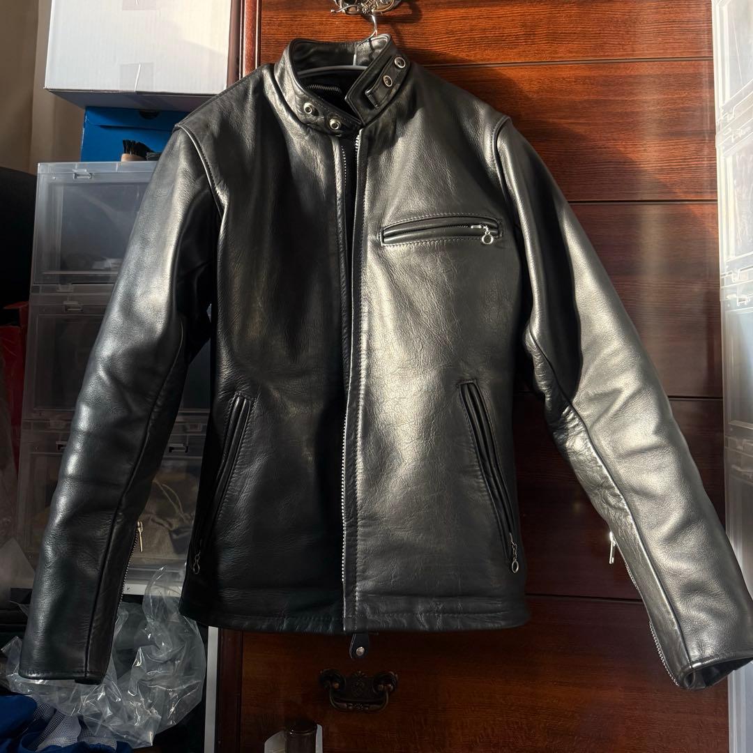 美品　人気 Schott　641 牛タグ　３４ ヘビーステアハイド　ライダース