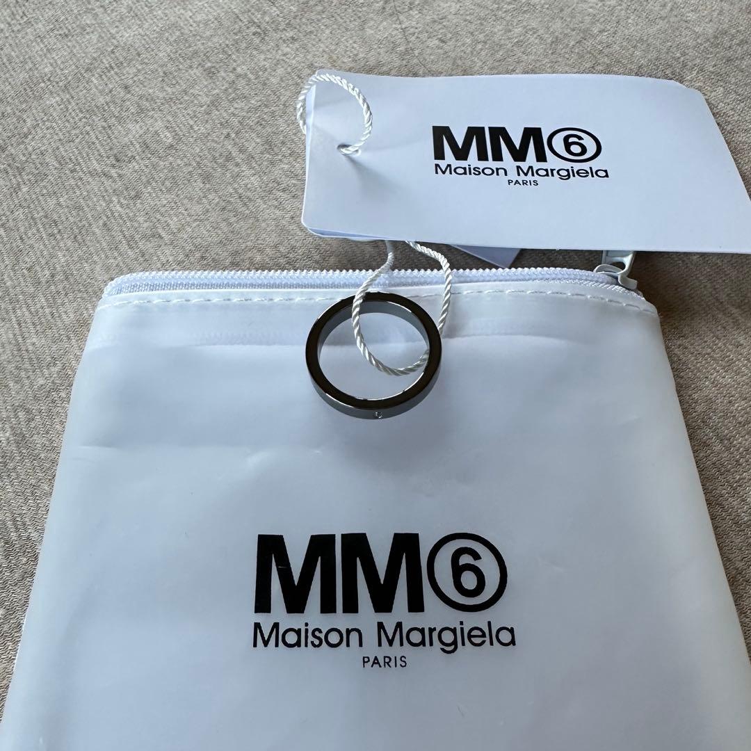 5新品 メゾン マルジェラ MM6 ナンバリング ロゴ リング ダークシルバー