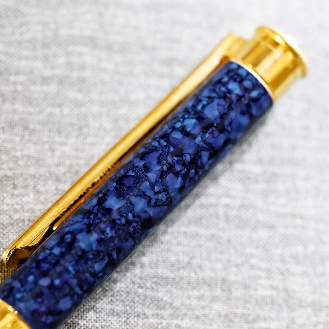 【レア美品 送料込み】モンブラン ボールペン ノブレス ブルーマーブル