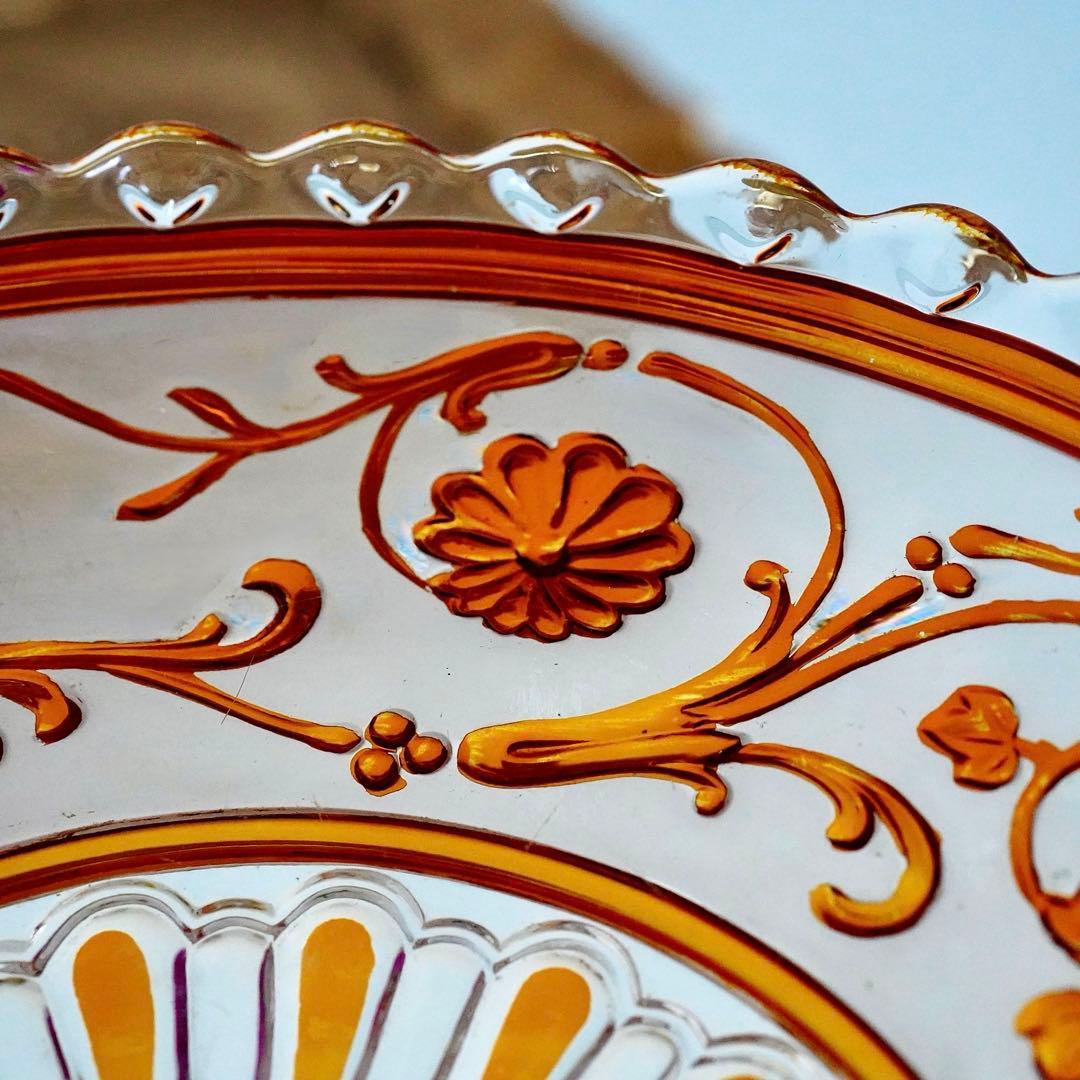 極希少オールドバカラBACCARATルネサンス ブロンズ脚付コンポート/ボウル