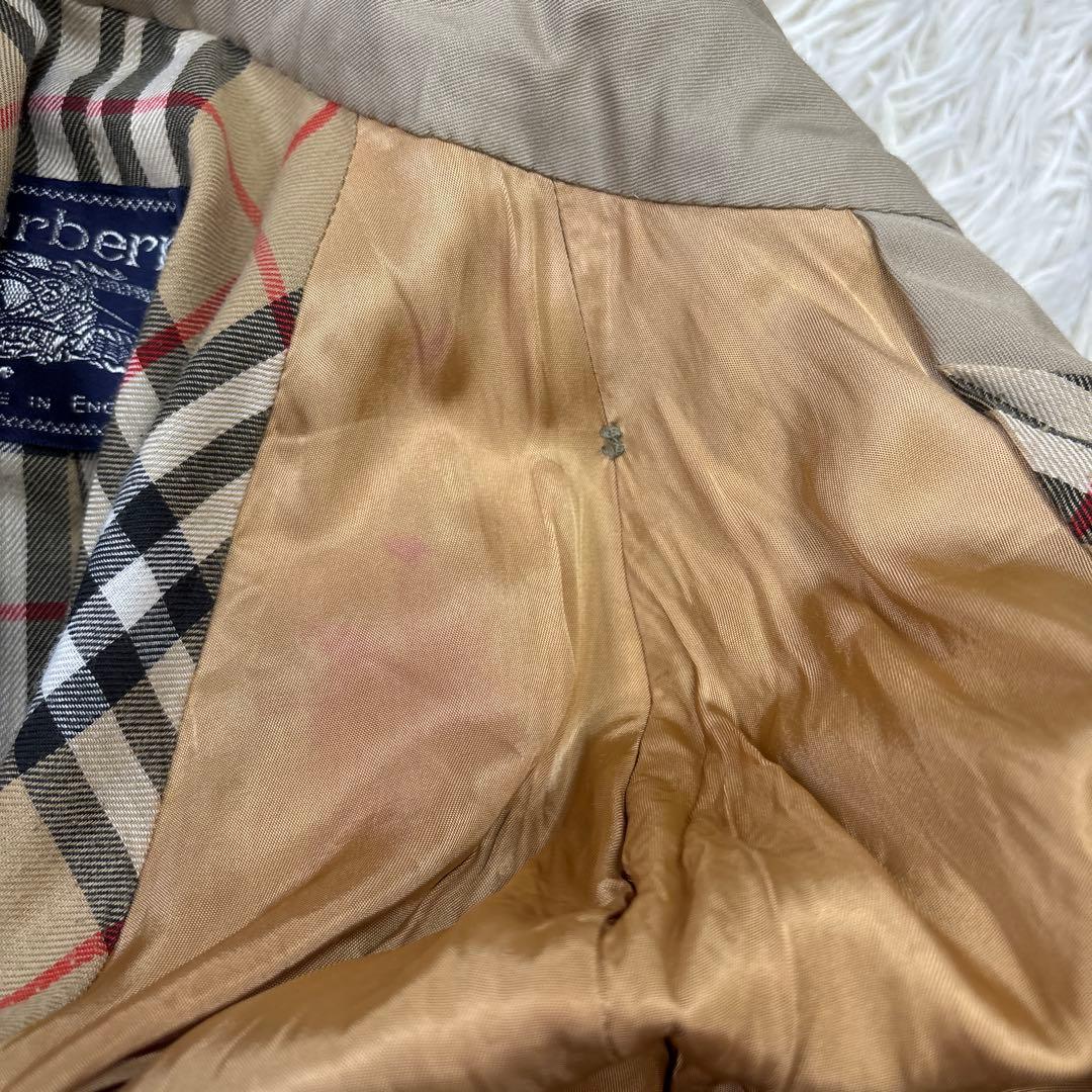 【バーバリーズ】ノバチェック　ベージュ　ロングトレンチコート　44サイズ　M