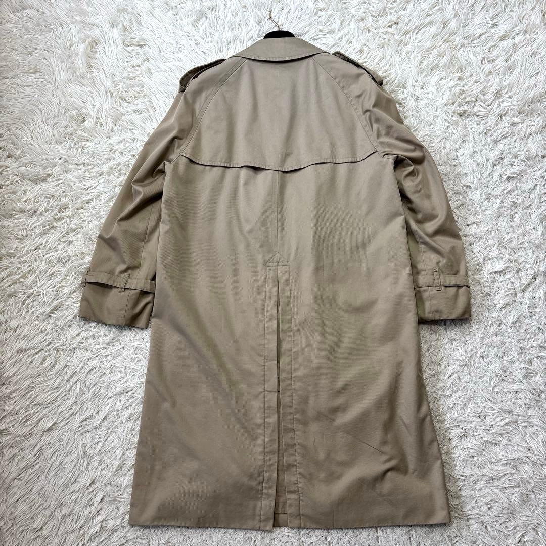 【バーバリーズ】ノバチェック　ベージュ　ロングトレンチコート　44サイズ　M