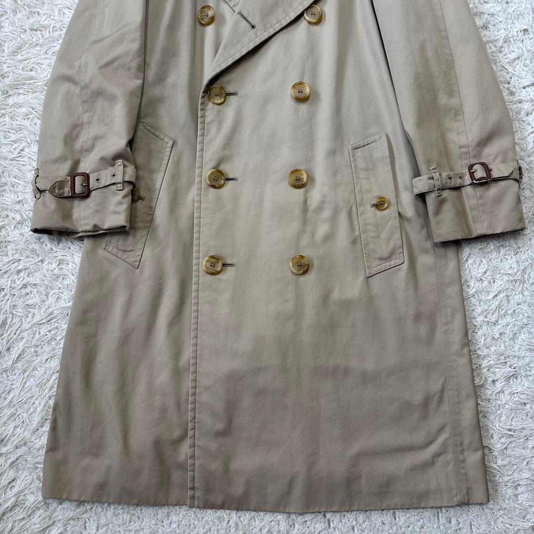 【バーバリーズ】ノバチェック　ベージュ　ロングトレンチコート　44サイズ　M