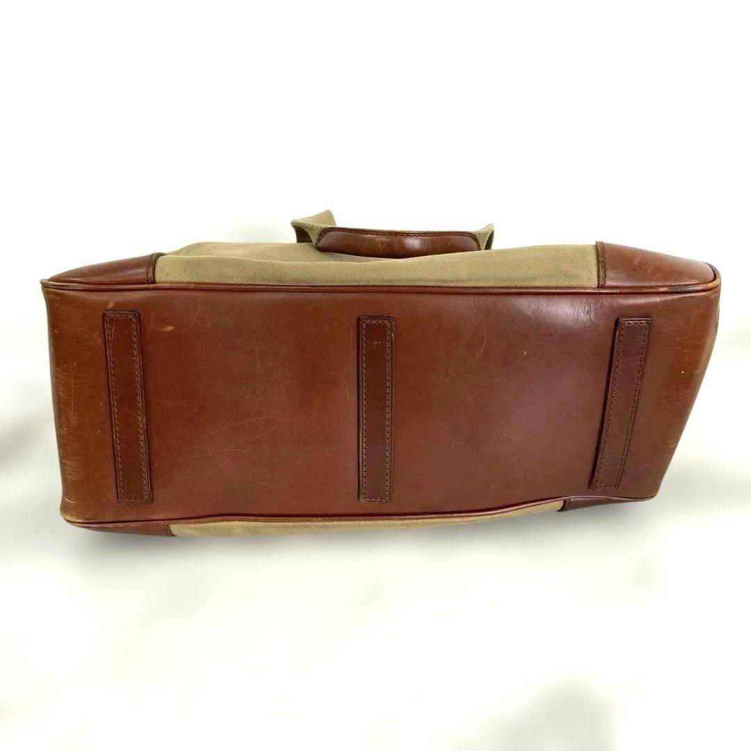 。ラルフローレン キャンバストートバッグ　大きめビジネス・旅行　レザータグ