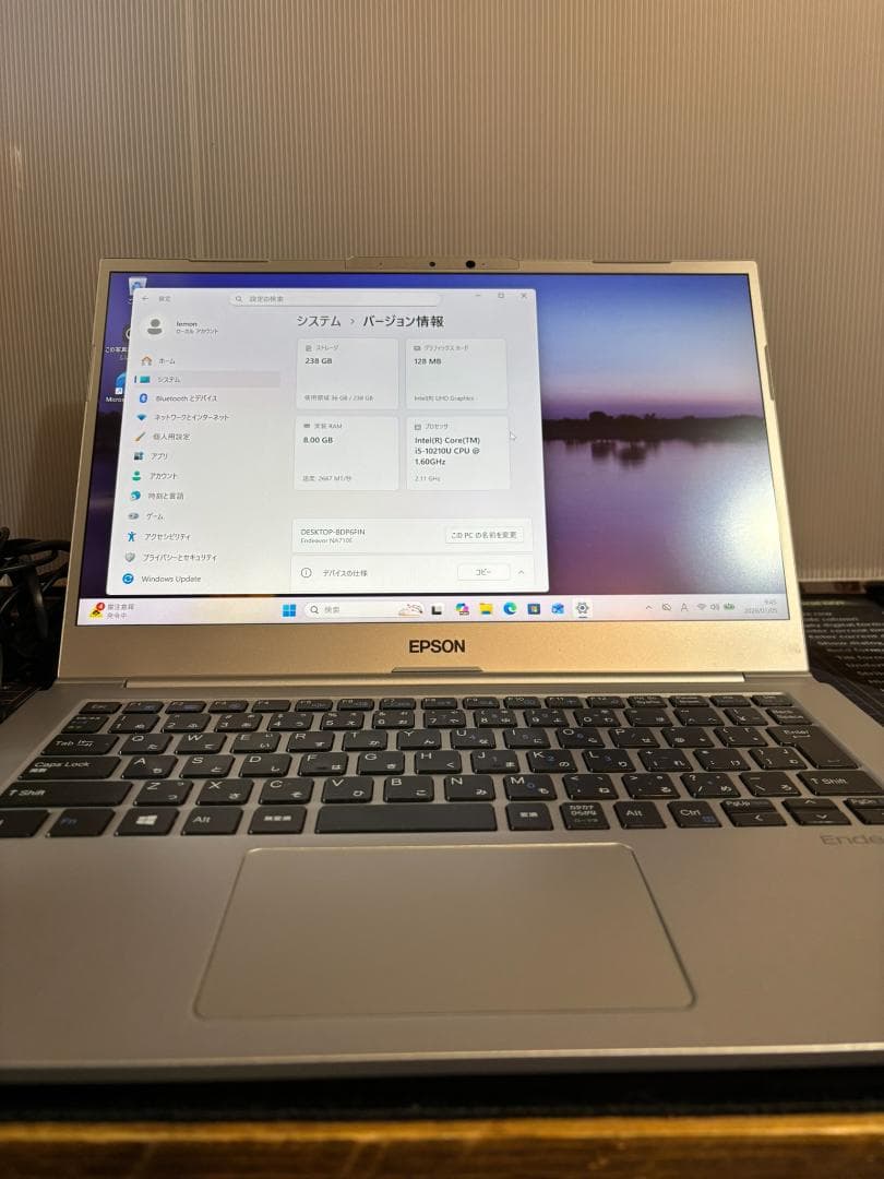 【値下げ】エプソン・エンデバーNA710E・10世代i5※難あり