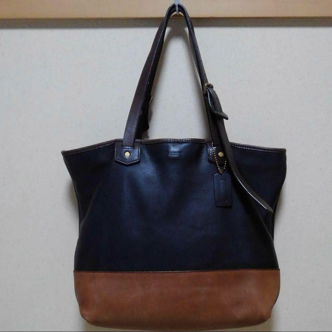 COACH 黒×茶色 トートバッグ