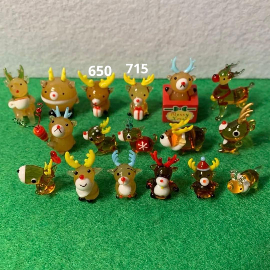 ガラス細工　ミニチュア　クリスマス