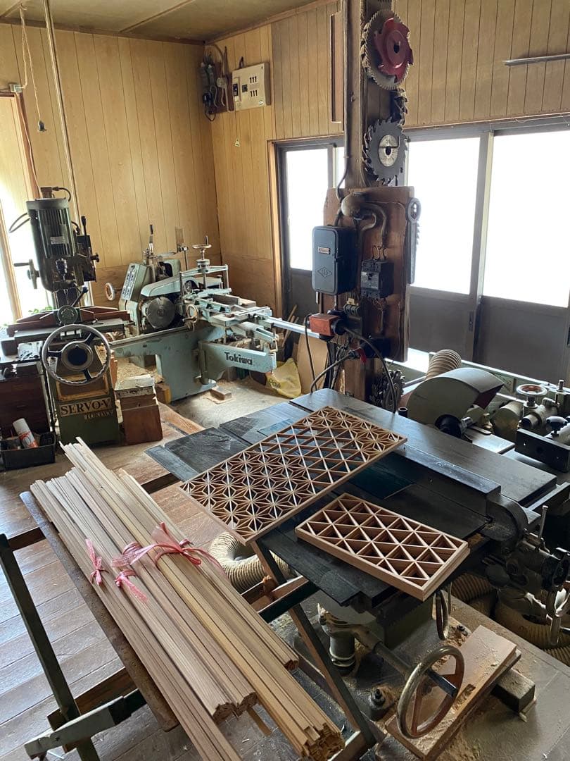 ①組子細工　テーブル　座卓　伝統工芸品