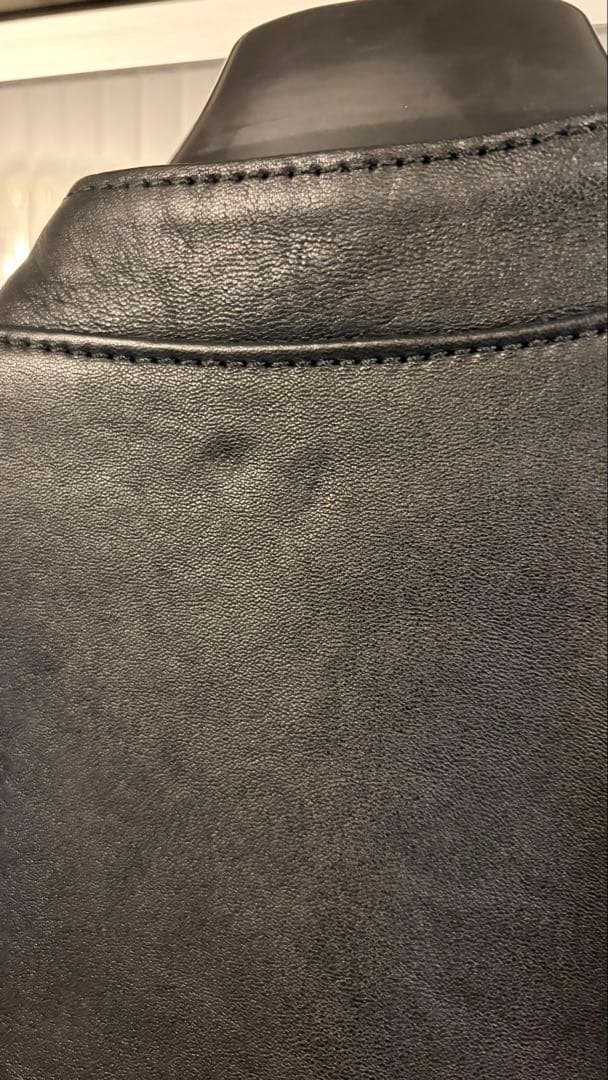 COACH 黒 レザージャケット 保管用カバー付き