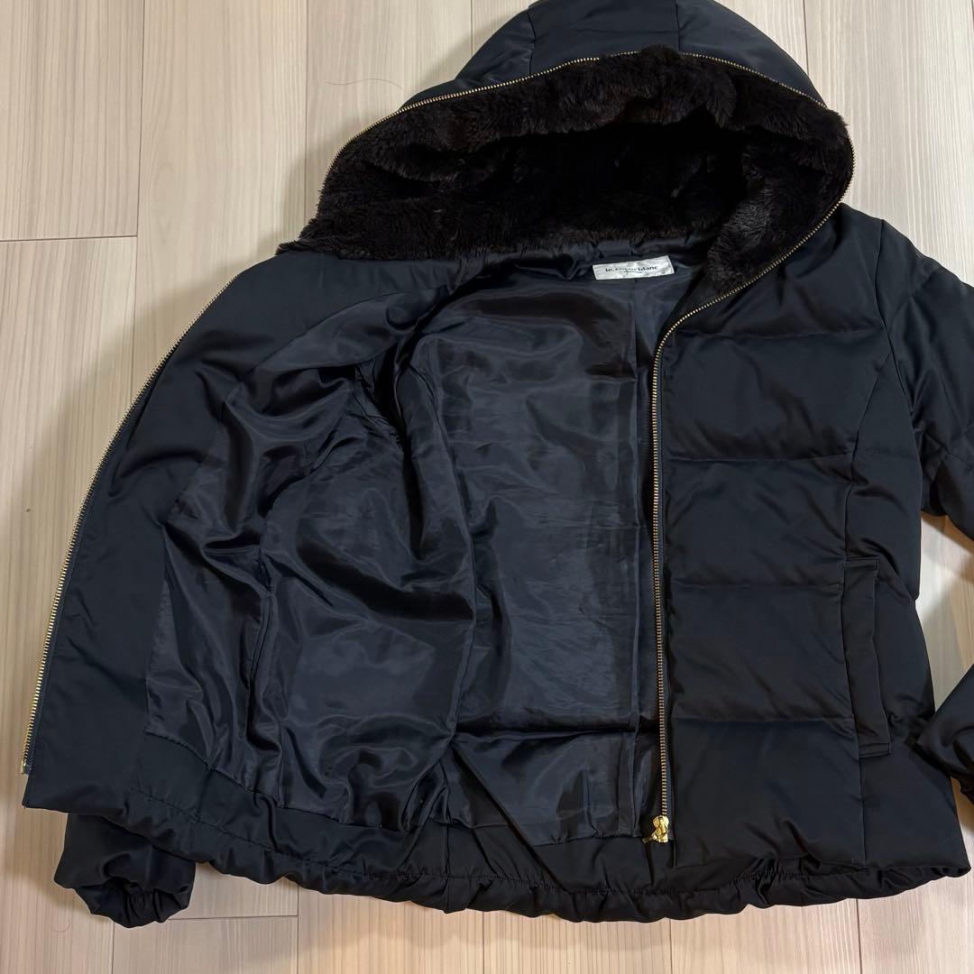 【コメント値引き済！】ル クール ブラン ファー フード ショート ダウン