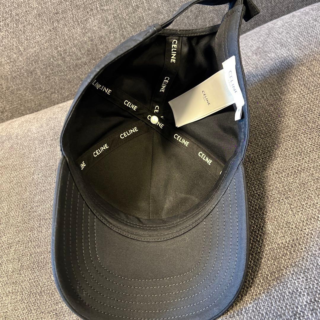 CELINE ブラック Cロゴ ベースボールキャップ